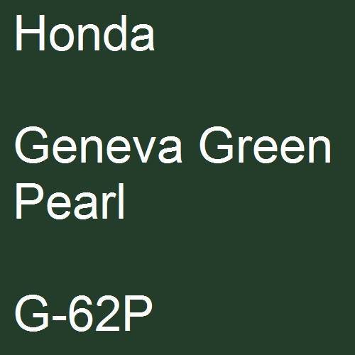 Honda, Geneva Green Pearl, G-62P.